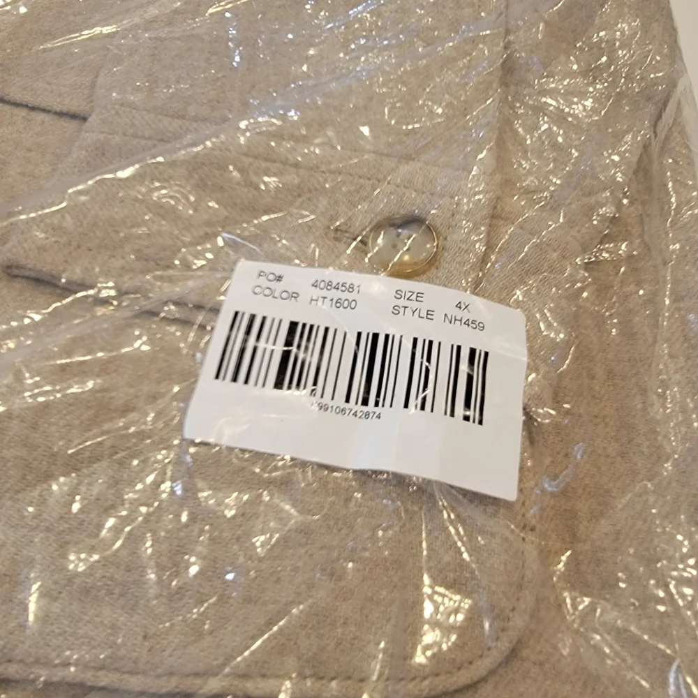 Madewell Clairmont Crop Jacket Plus Size 4X Heather Natural Wool Blend NEW!